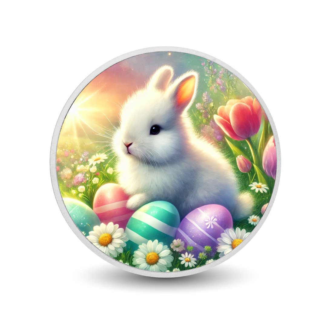 Image of  Springtime Serenity: Bunny's Easter Charm Coloured Coin coin