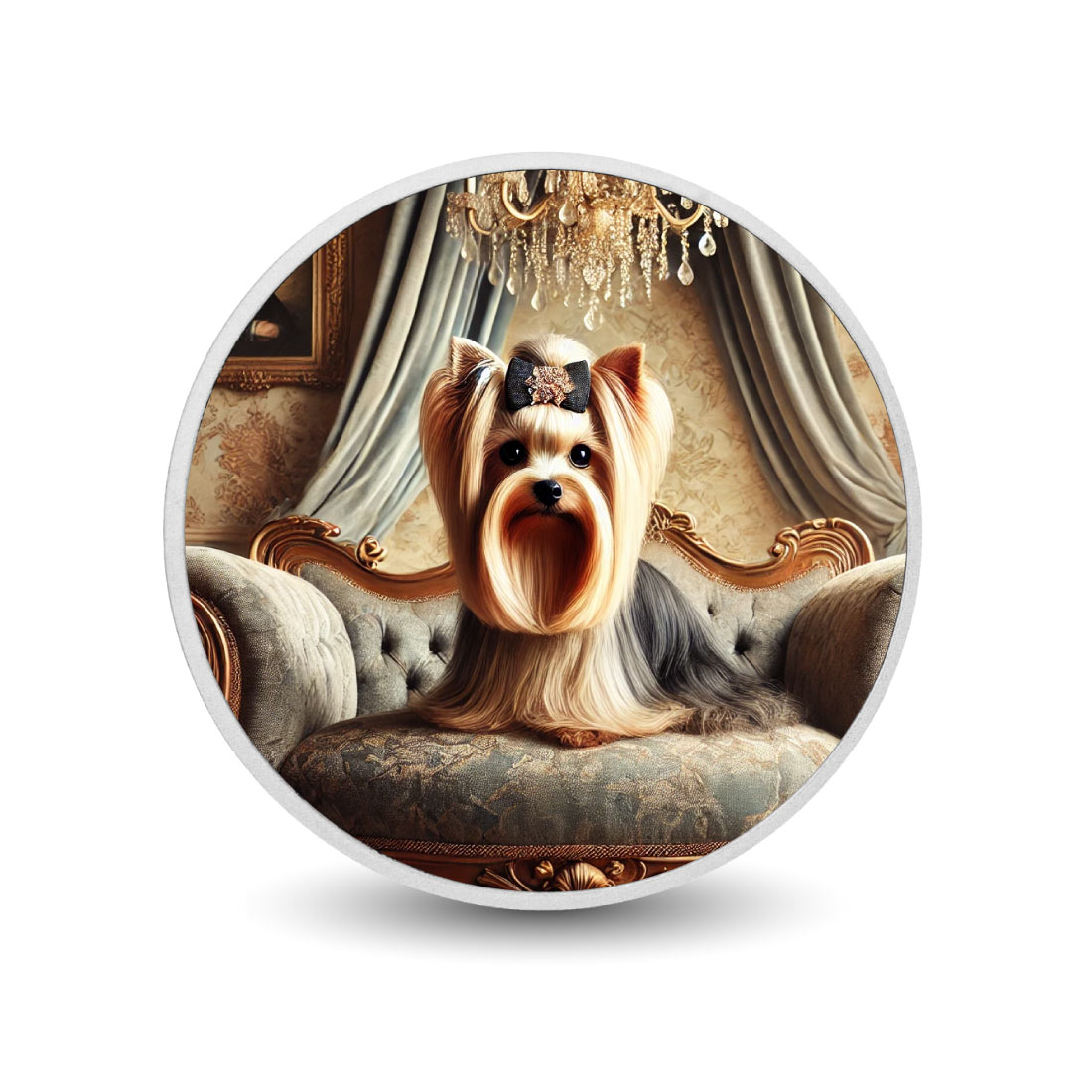 Image of  Regal Elegance: Yorkie in the Lap of Luxury 1oz Coin coin