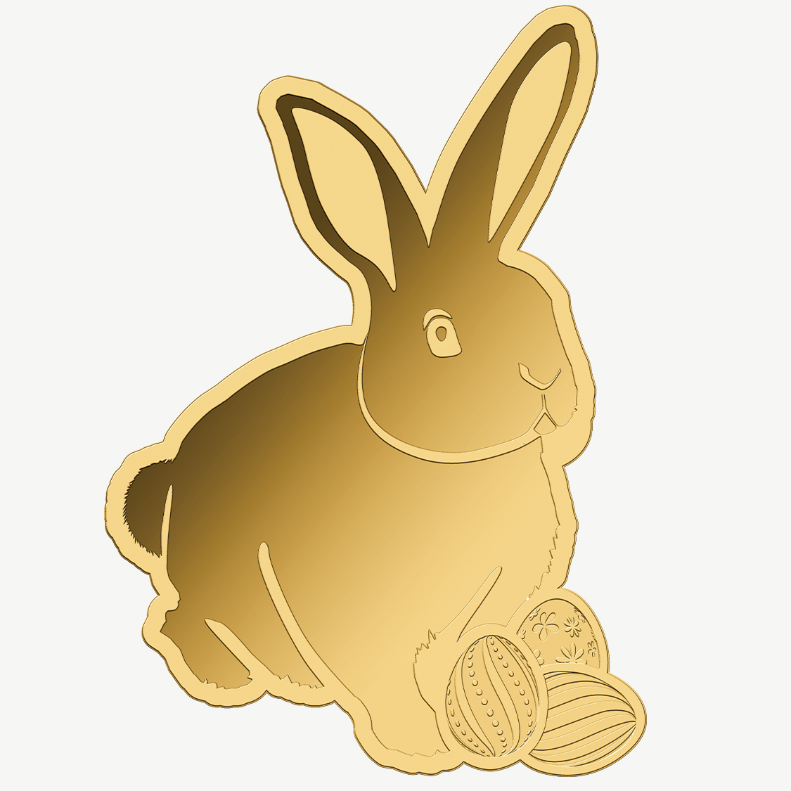 Image of  Easter Bunny 999 Fine Gold 1/1000 oz Coin in Box coin
