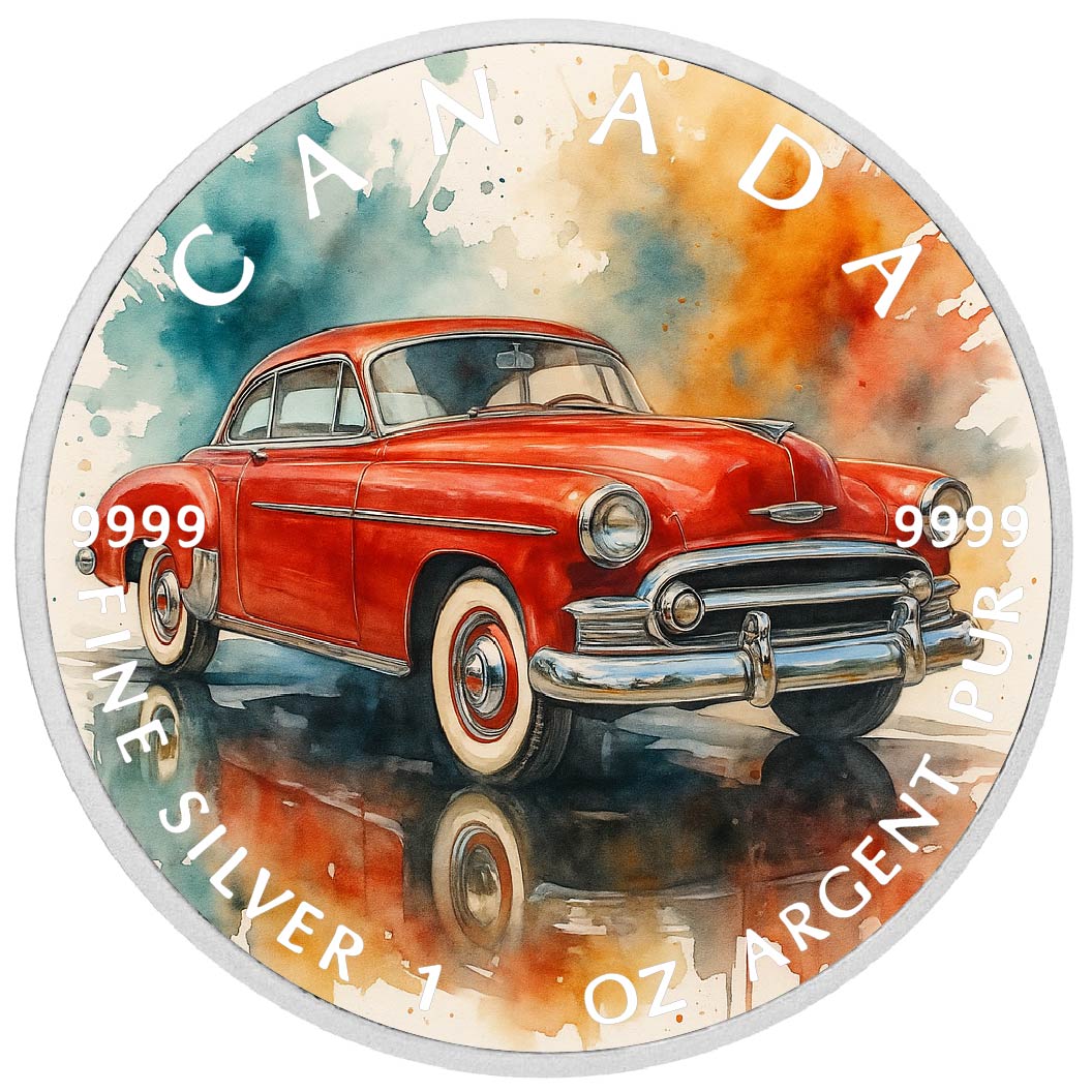 Image of  2026 Australia 1oz 9999 Silver BU A Burst of Vintage Flame Colourized coin