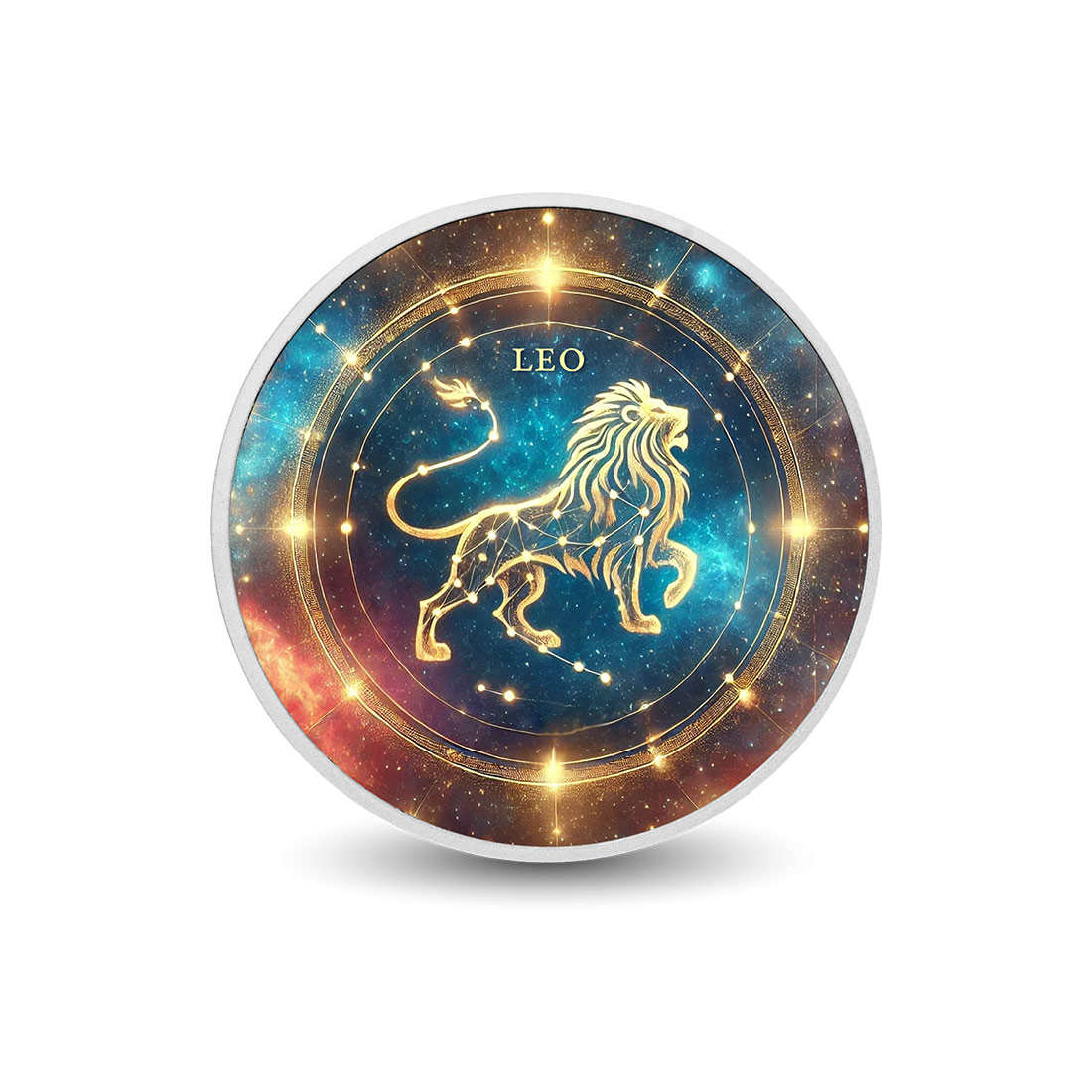 Image of  Tierkreiszeichen Kreis - Löwe 1oz Silber Farbmünze coin