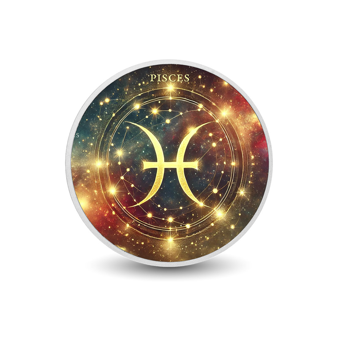 Image of  Tierkreiszeichen Kreis - Fische 1oz Silber Farbige Münze coin