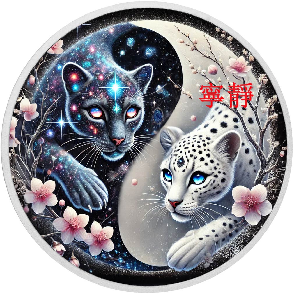 Image of  Whispers of the Cosmos: A Tale of Two Souls 1oz Coloured Silver coin