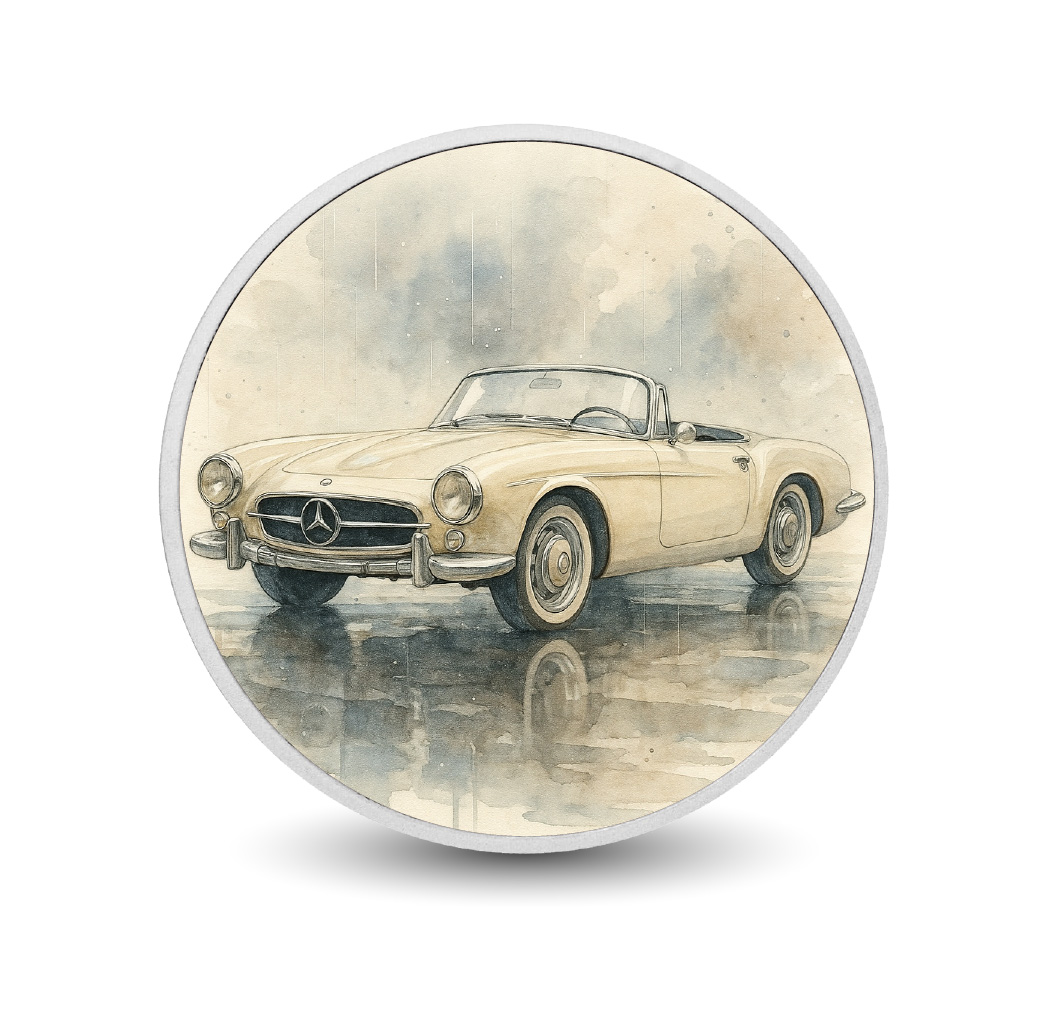 Image of  Ivory Icon Grace in the Rain 1oz Fine Silver Coloured Coin coin