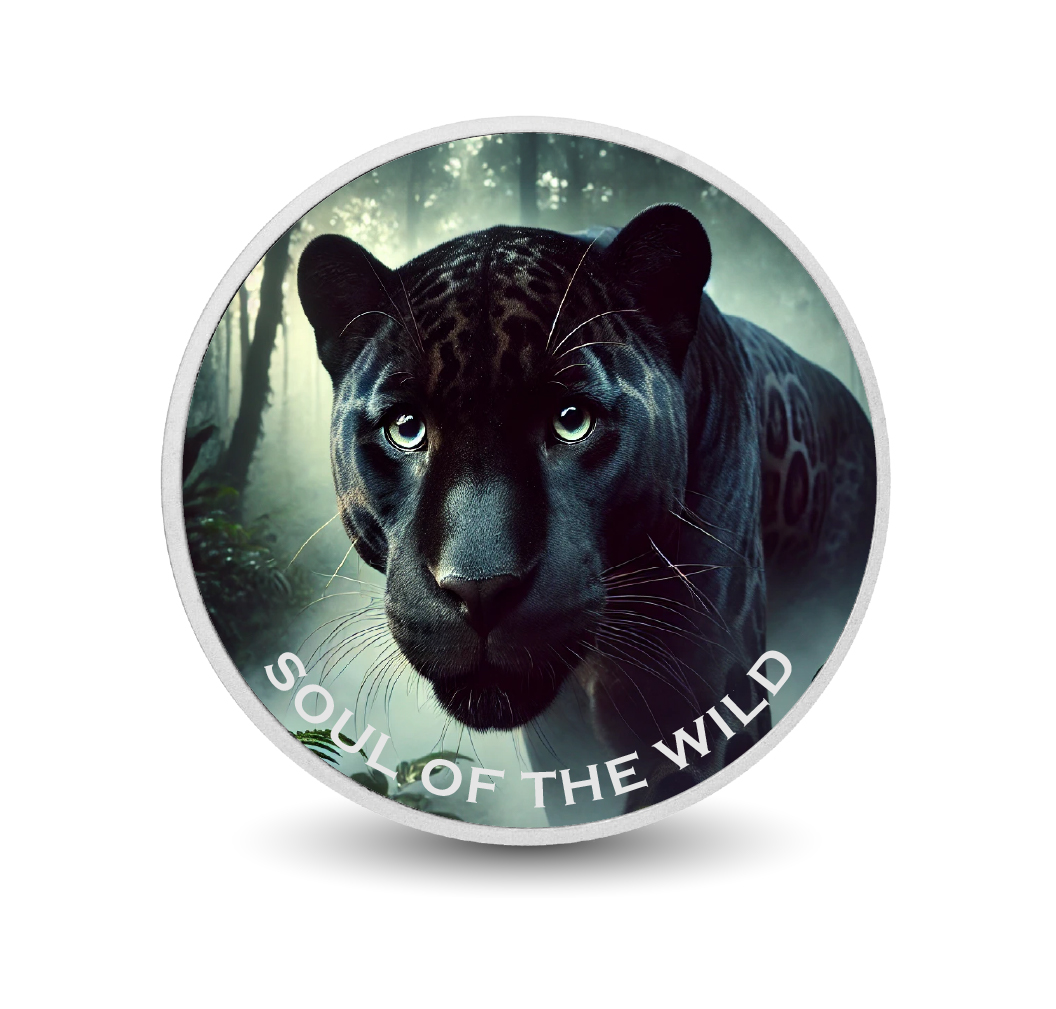 Image of  Shadow Guardian: Soul of the Wild 1oz Coloured Silver coin