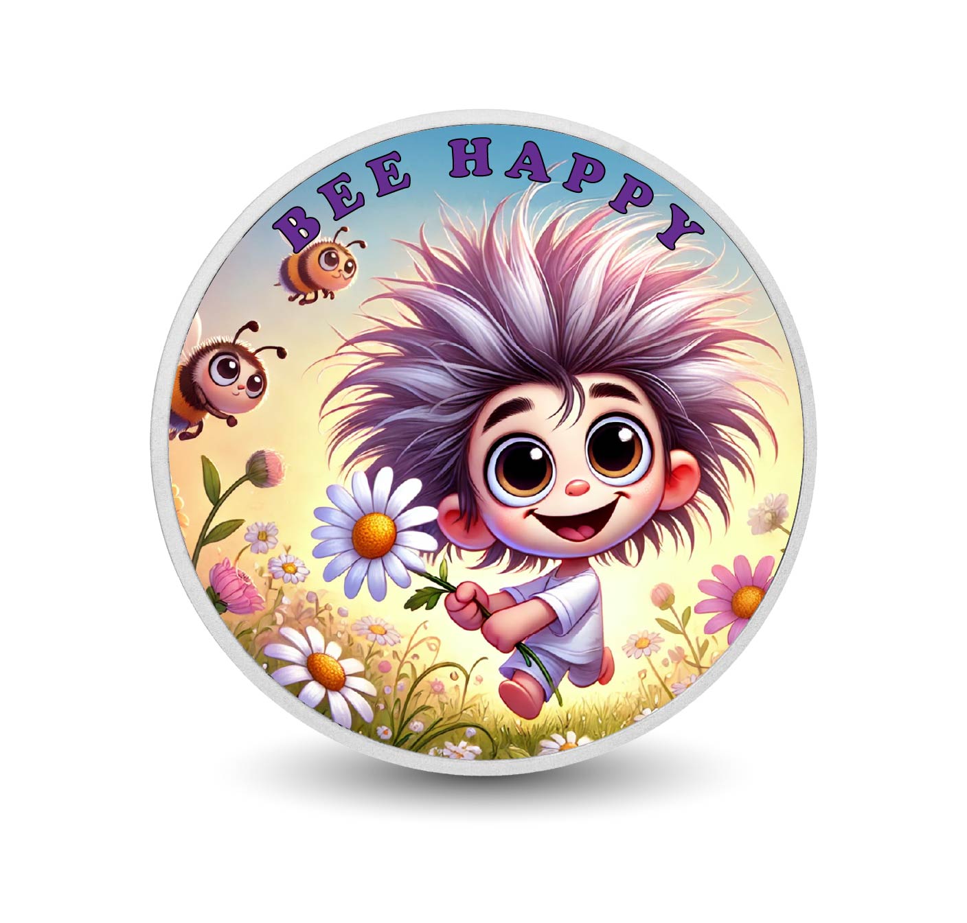 Image of  Bee Wild, Bee Happy Coloured 1oz Silver Coin coin