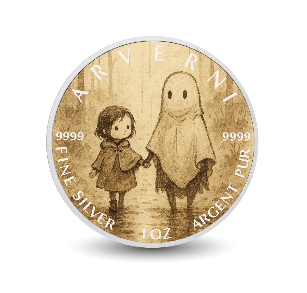 Image of  Ghostly Stroll - Whispers of Kindness Coloured 1oz Fine Silver Coin coin