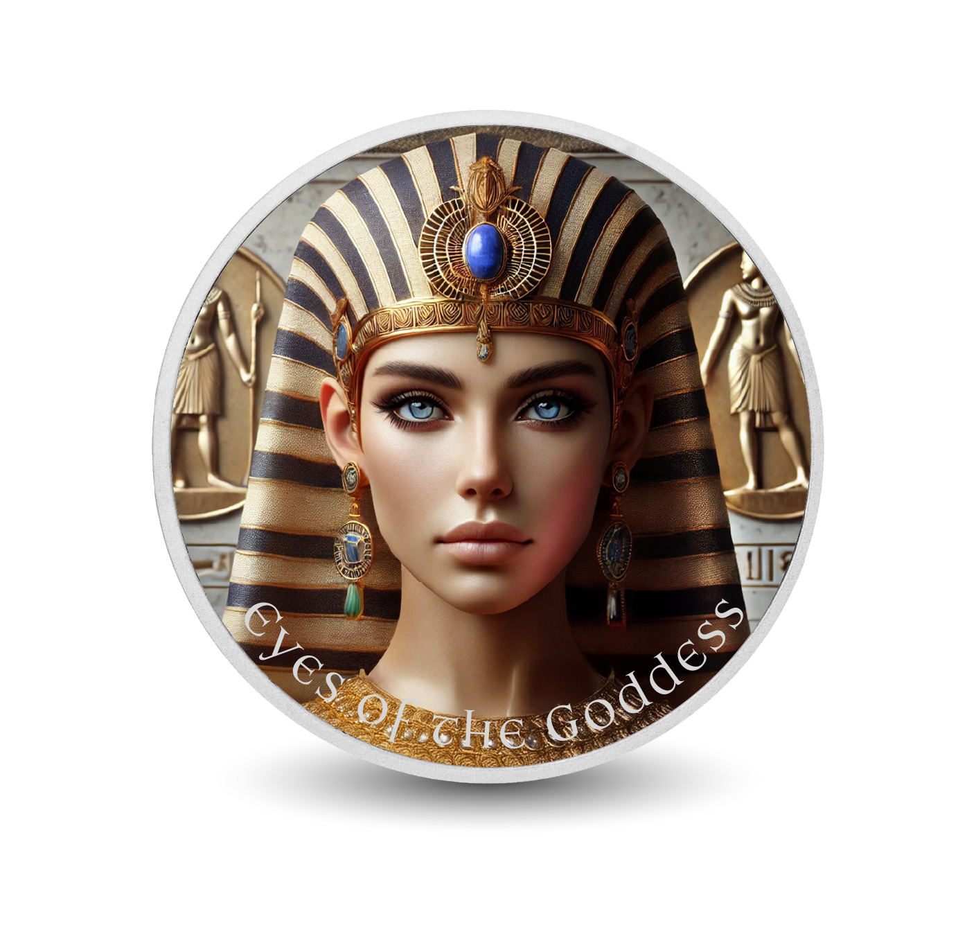 Image of  Eyes of the Goddess: Light of Ma'at Coloured 1oz Silver coin