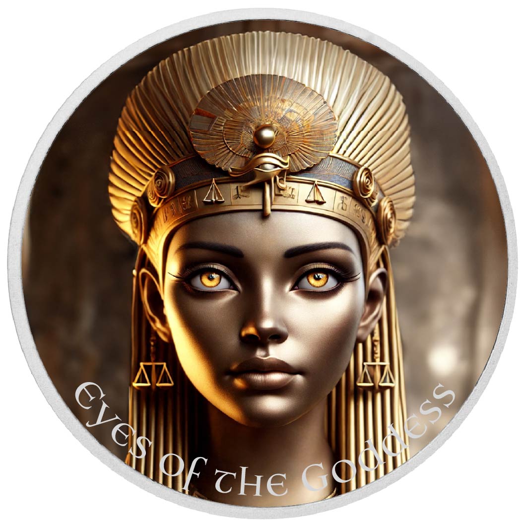Image of  2026 Australia 1oz 9999 Silver BU Eyes of the Goddess The Final Verdict Colouri coin