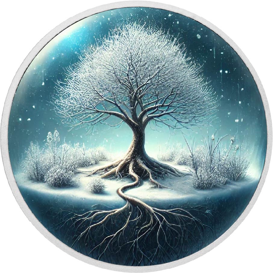 Image of  2026 Australien 1 Unze 9999 Silber BU Winterbaum, koloriert coin