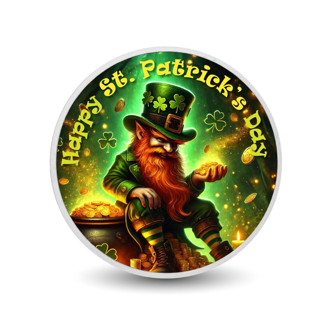 Image of Bewachter Schatz: Leprechaun's Golden Gaze 1oz Farbmünze coin