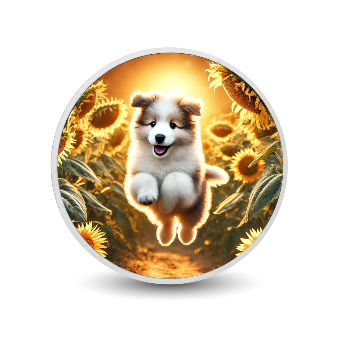 Image of  Sunlit Joy: Leaping Through the Sunflowers 1oz Coin coin