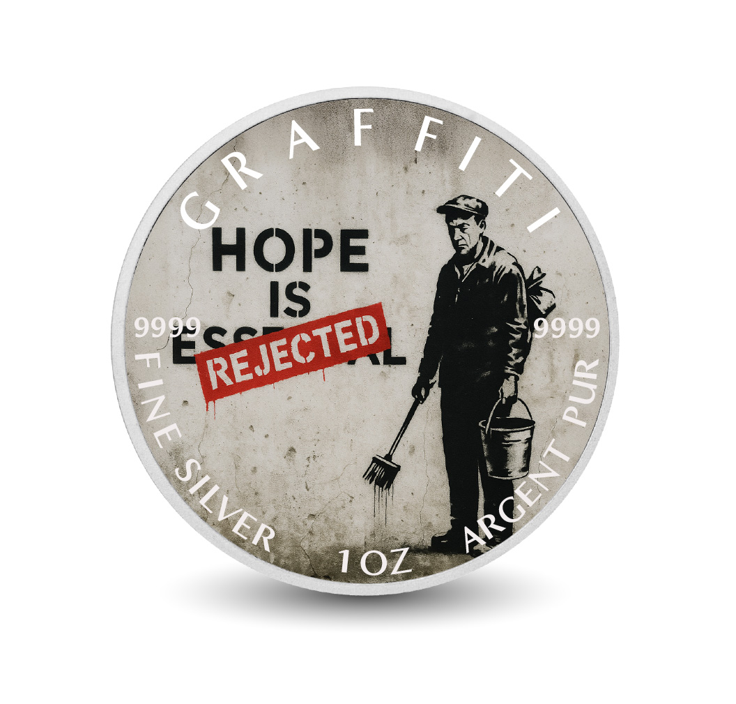 Image of  Silver Dissent Rejected Hope 1oz Fine Silver Coloured Coin coin
