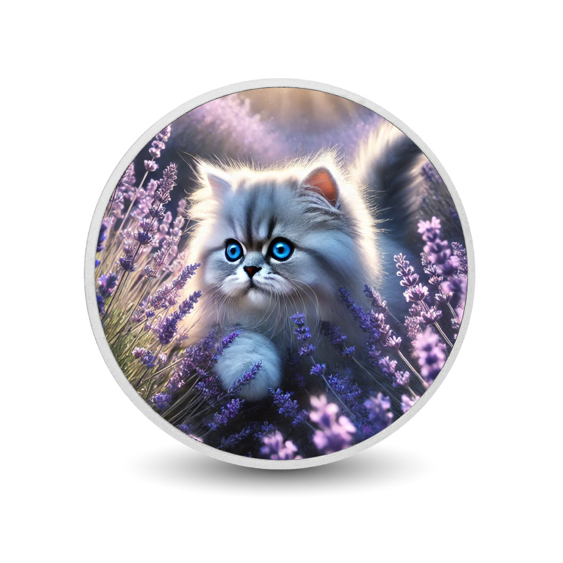 Image of  2025 Canada 1oz 9999 Silver BU Lavender Dreams The Blue-Eyed Wanderer Colourize coin