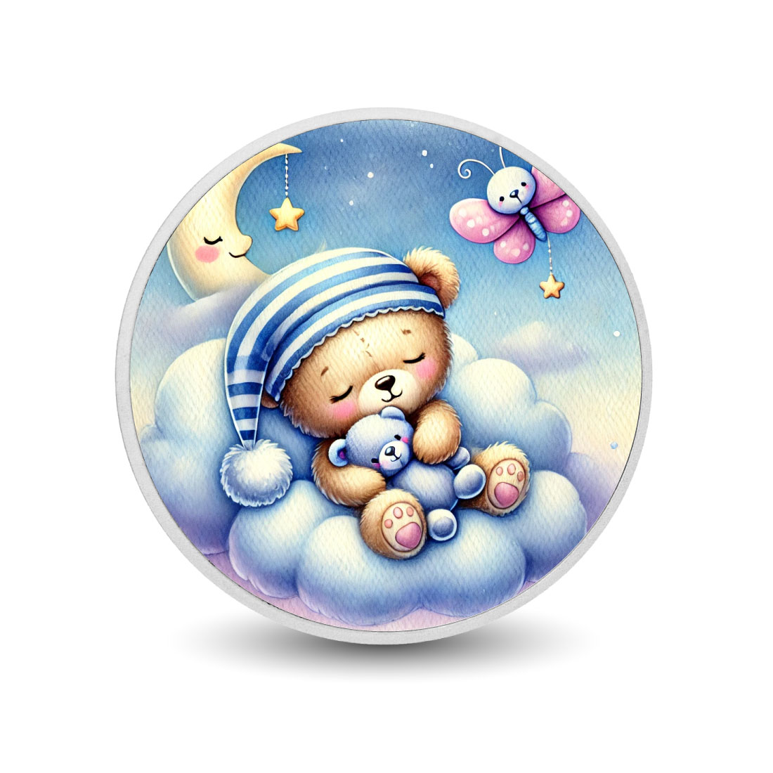 Image of  Kuscheln voller Liebe - Kuschelbärs traumhafte Nacht 1oz Silbermünze coin