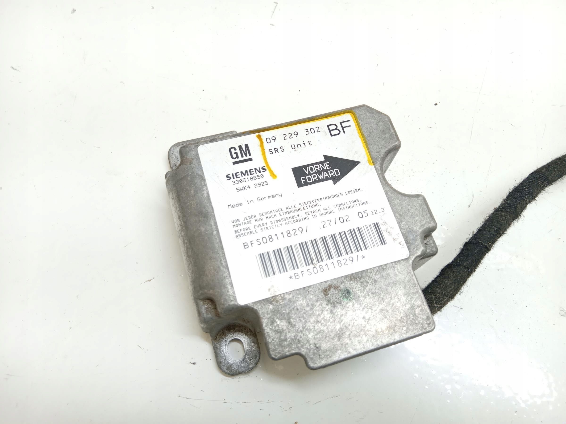 MODUŁ PODUSZEK AIR BAG OPEL ASTRA II G -  zdjęcie 2