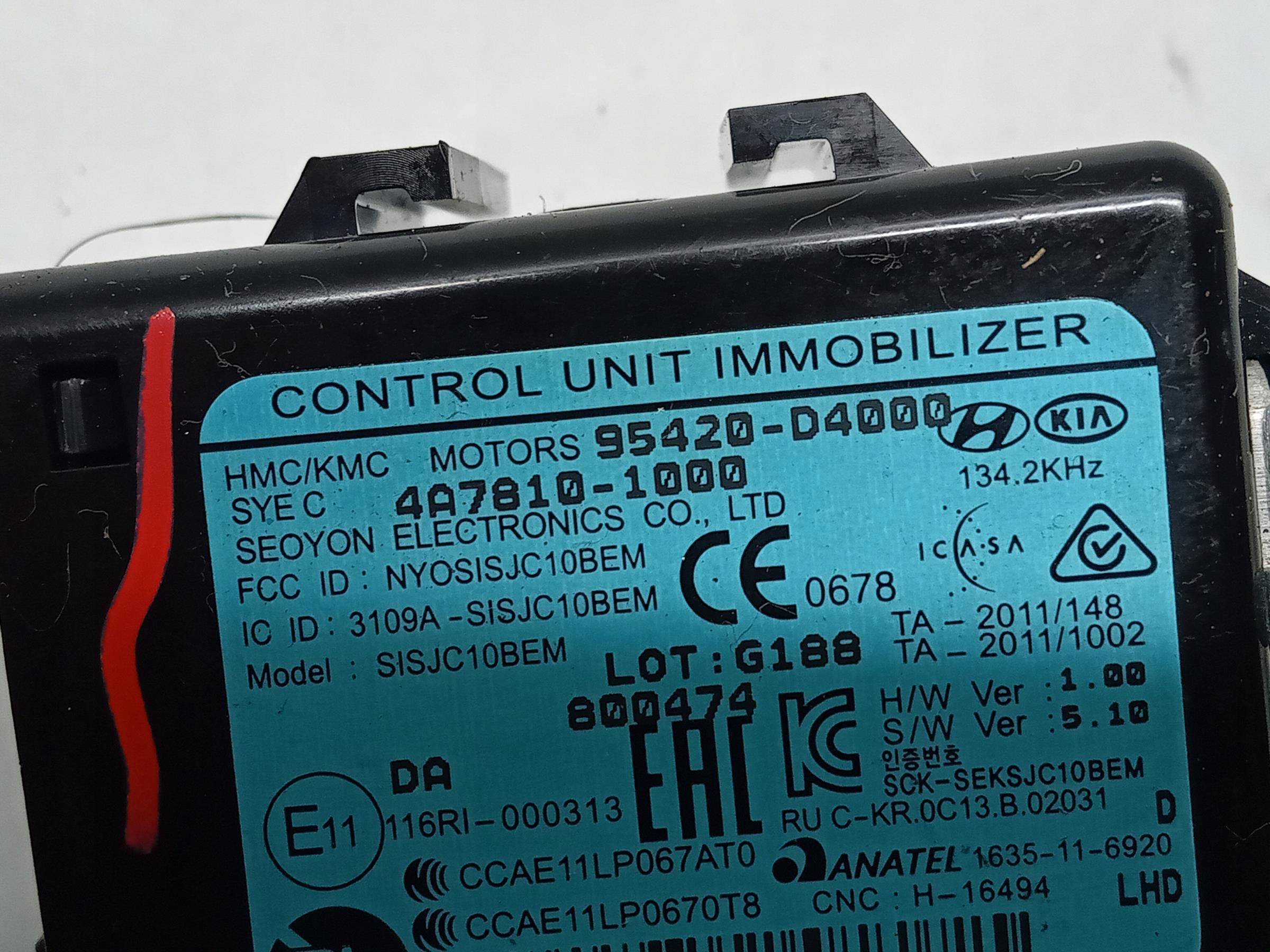 MODUŁ IMMOBILAIZERA KIA STONIC -  zdjęcie 4