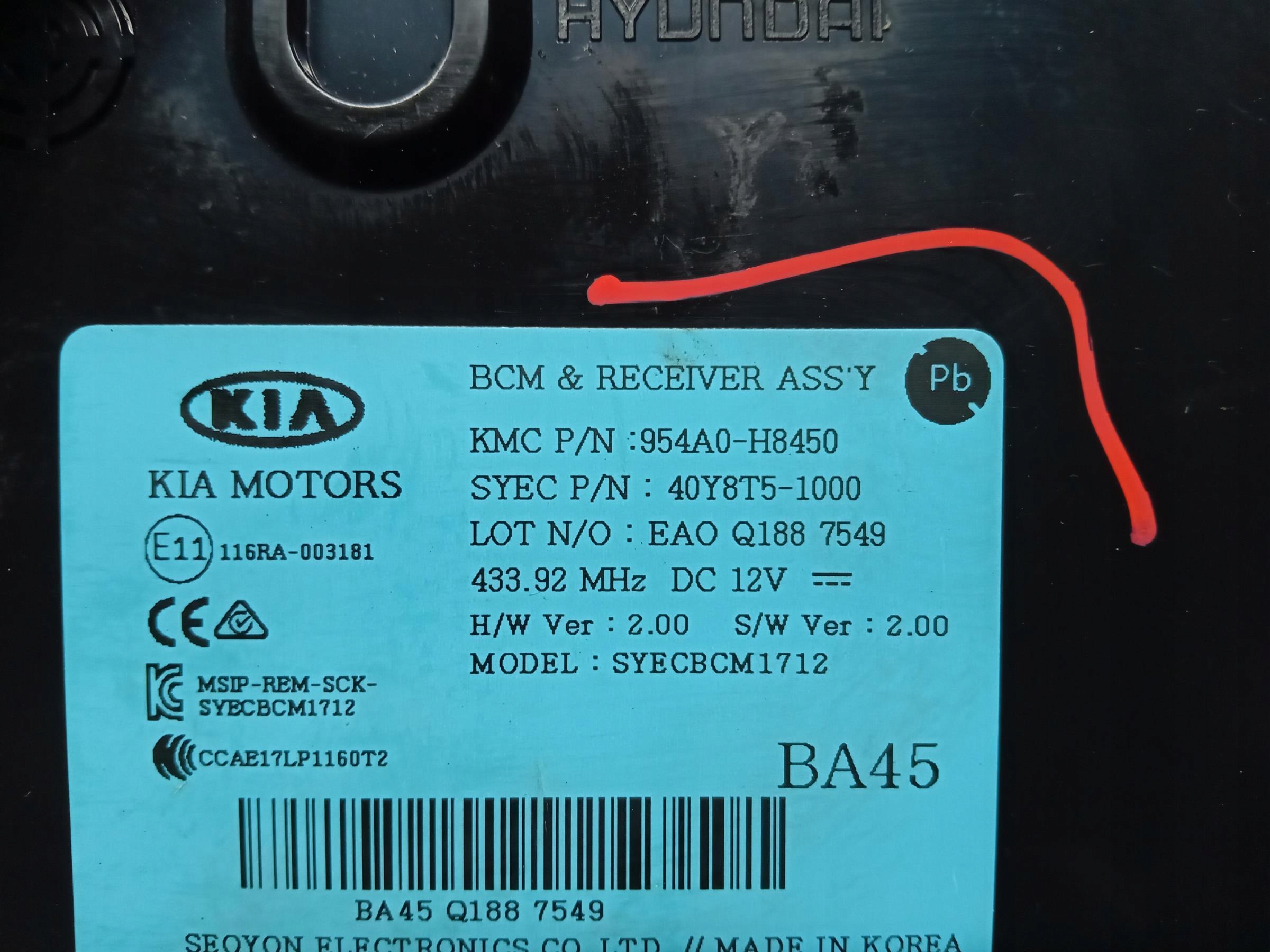 MODUŁ STEROWNIK BCM KIA STONIC 1.0 -  zdjęcie 4
