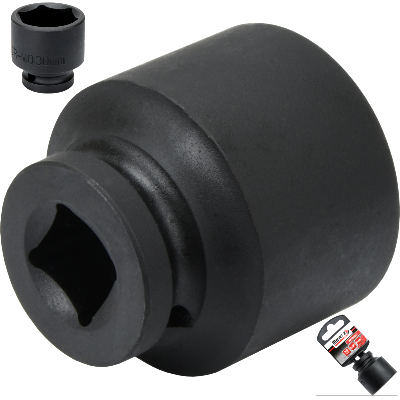 Nasadka udarowa Mertz klucz nasadowy sześciokątna Cr-Mo M12620 1/2" 30 mm