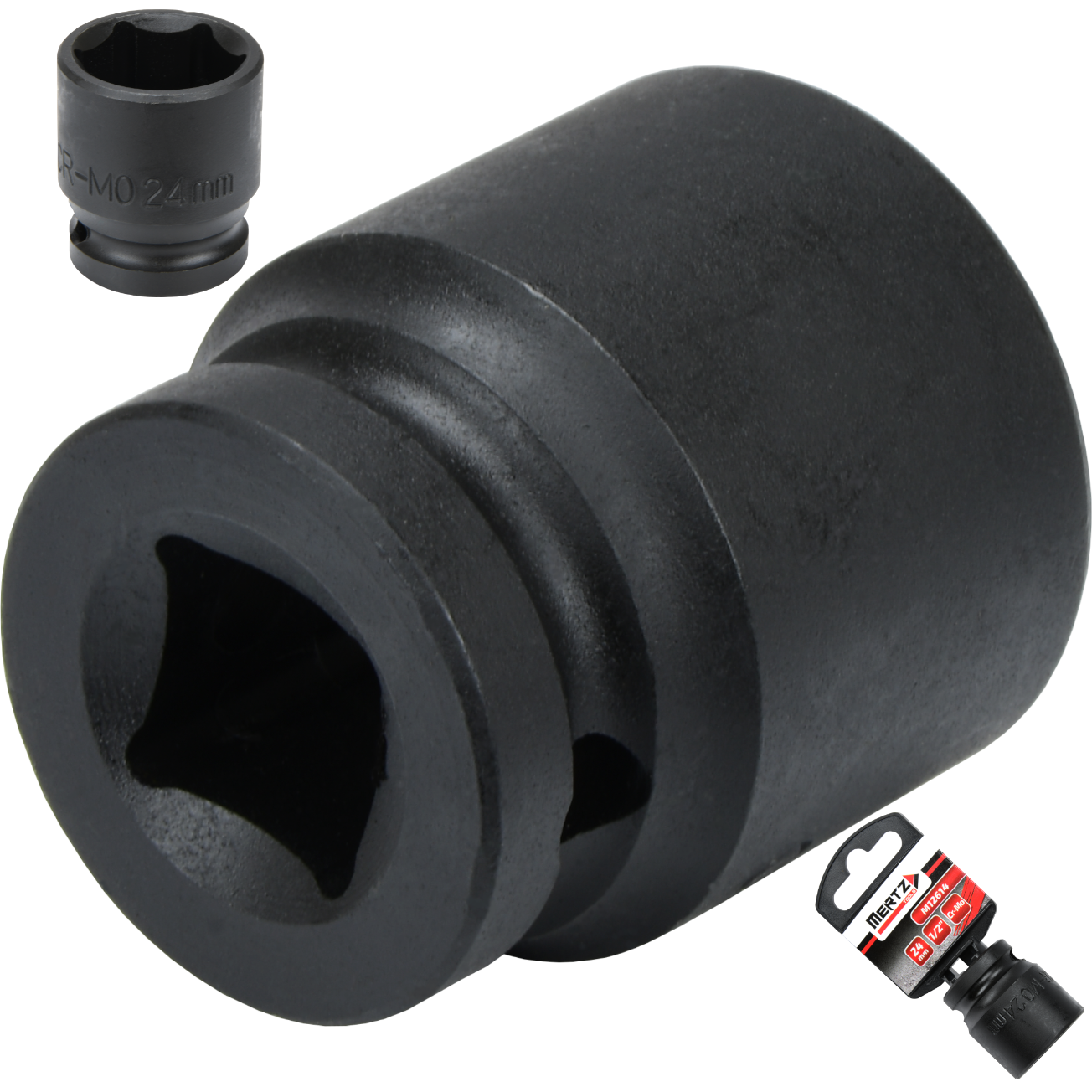 Nasadka udarowa Mertz klucz nasadowy sześciokątna Cr-Mo M12614 1/2" 24 mm