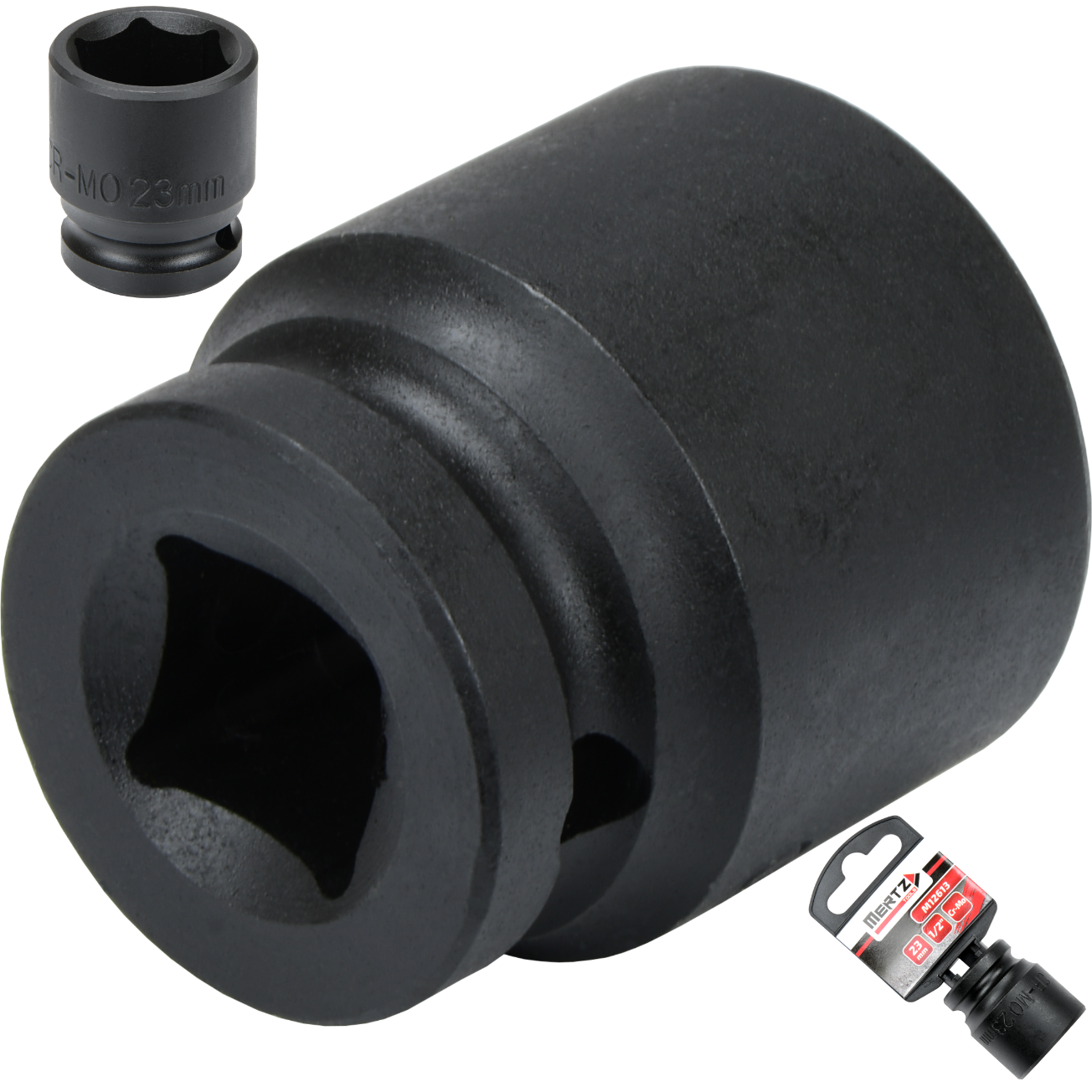 Nasadka udarowa Mertz klucz nasadowy sześciokątna Cr-Mo M12613 1/2" 23 mm