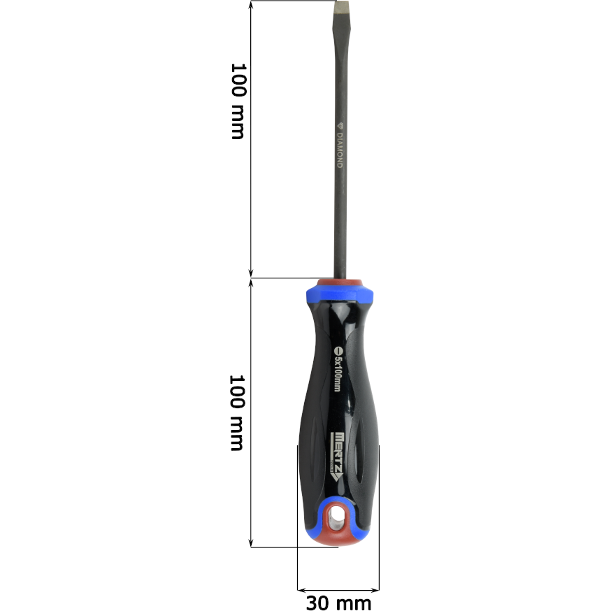 Śrubokręt DIAMOND Mertz wkrętak płaski magnetyczny M2364 5x100mm