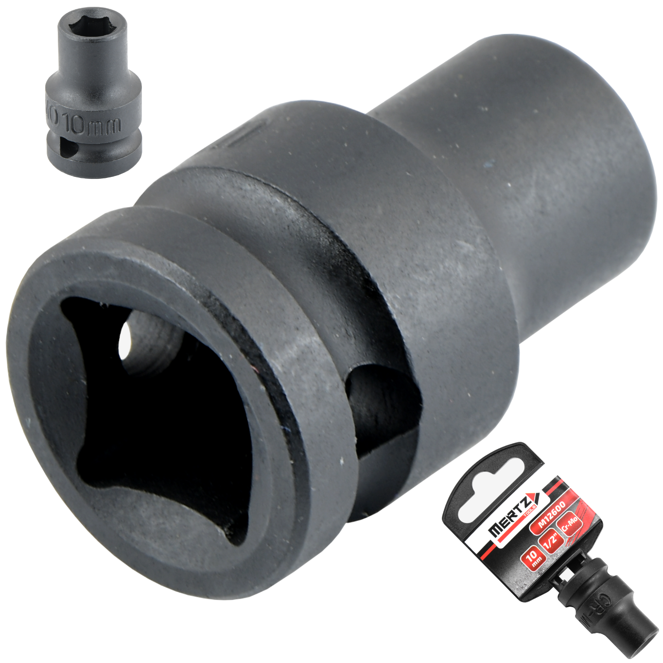 Nasadka udarowa Mertz klucz nasadowy sześciokątna Cr-Mo M12600 1/2" 10 mm