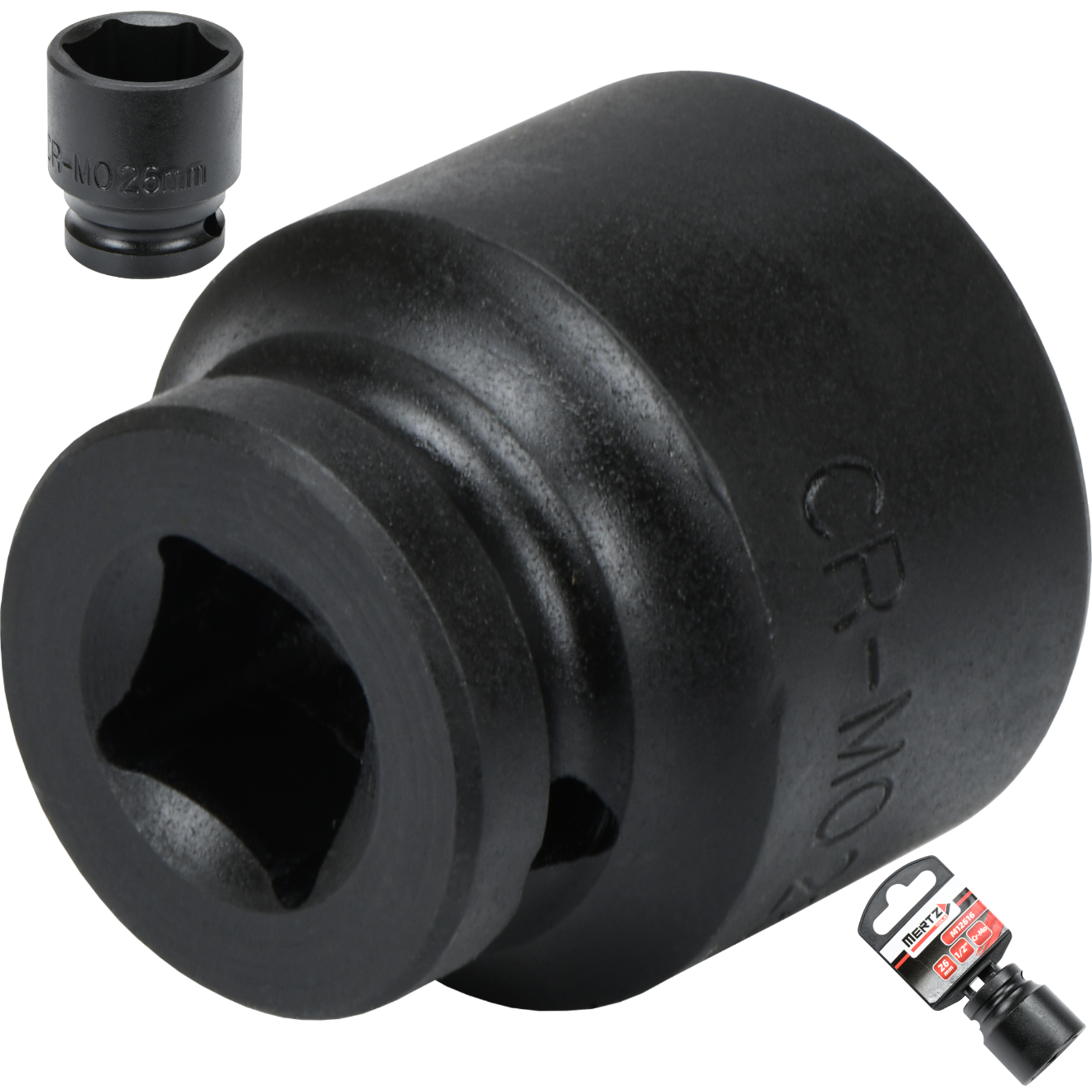 Nasadka udarowa Mertz klucz nasadowy sześciokątna Cr-Mo M12616 1/2" 26 mm