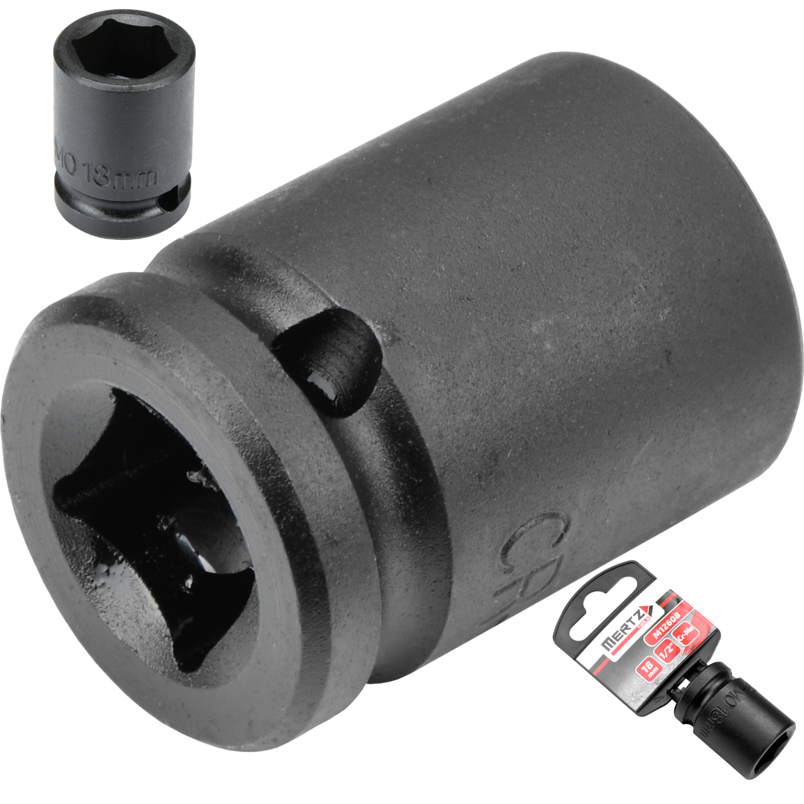 Nasadka udarowa Mertz klucz nasadowy sześciokątna Cr-Mo M12608 1/2" 18 mm