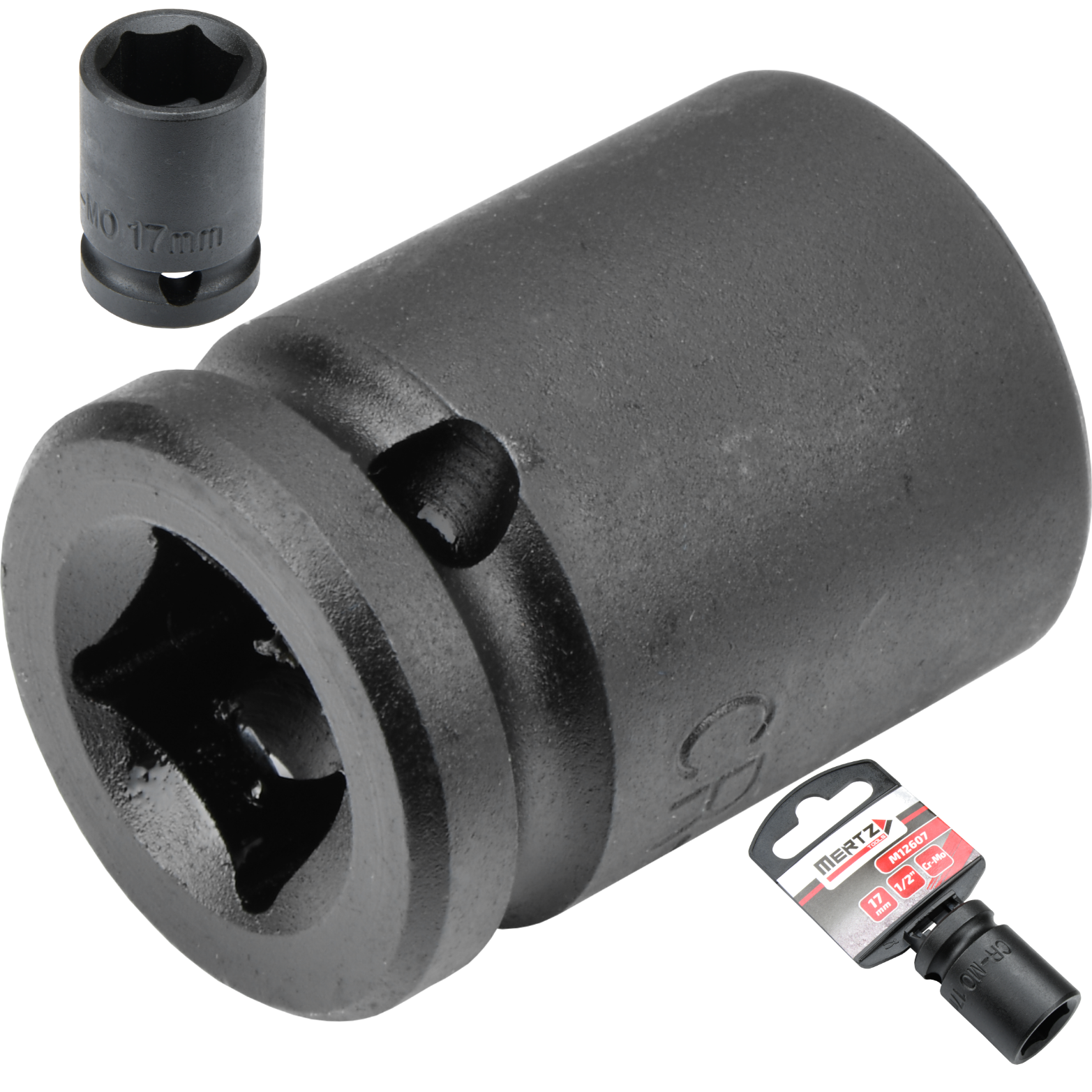 Nasadka udarowa Mertz klucz nasadowy sześciokątna Cr-Mo M12607 1/2" 17 mm