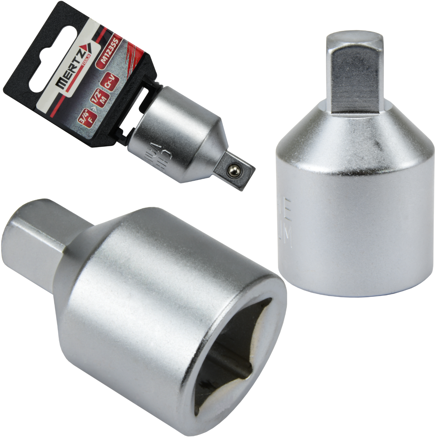 Redukcja do nasadek Mertz nasadka adapter 3/4" F na 1/2" M Cr-V M12355