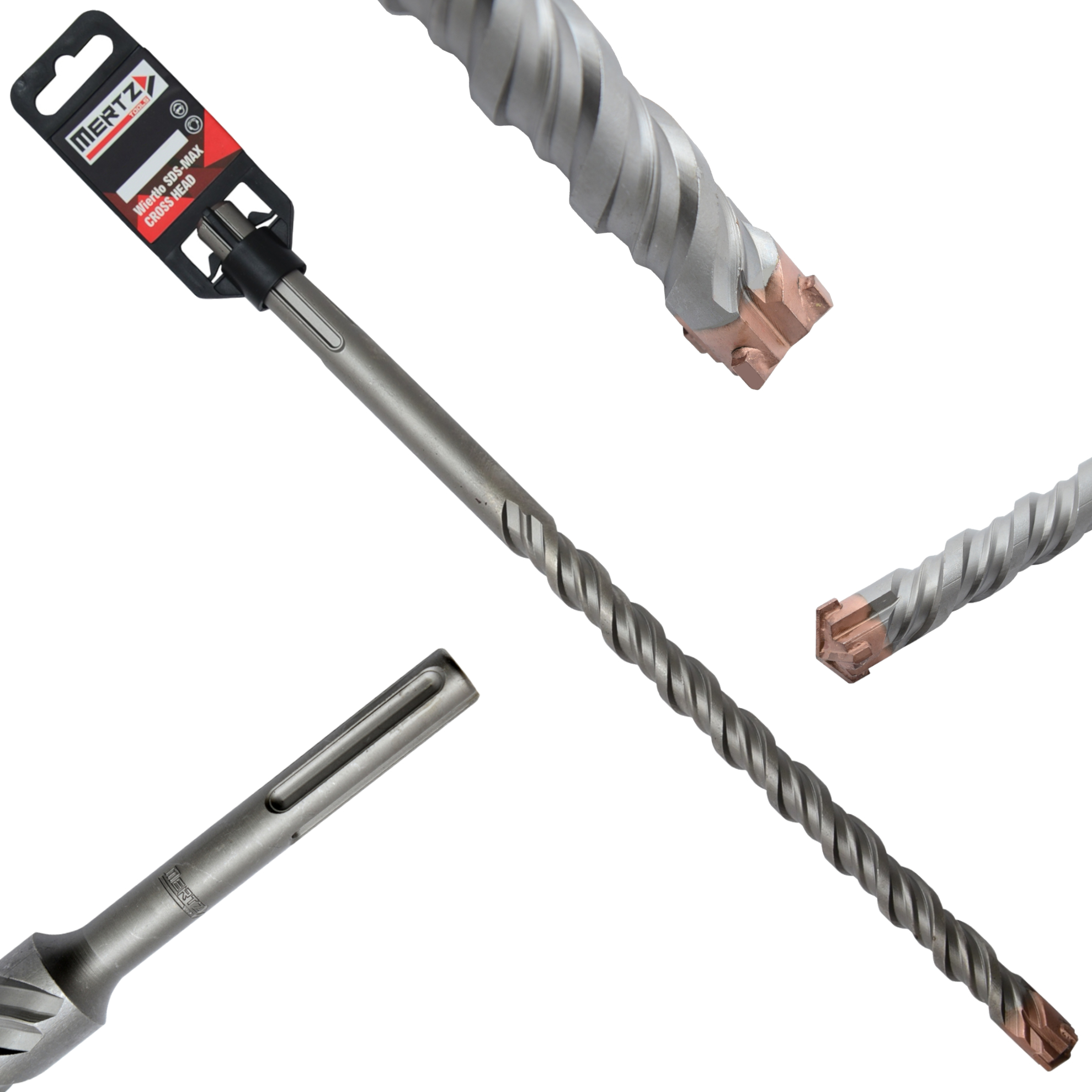 Wiertło do betonu Mertz końcówka krzyż SDS MAX quadro cross M1816 18x400mm