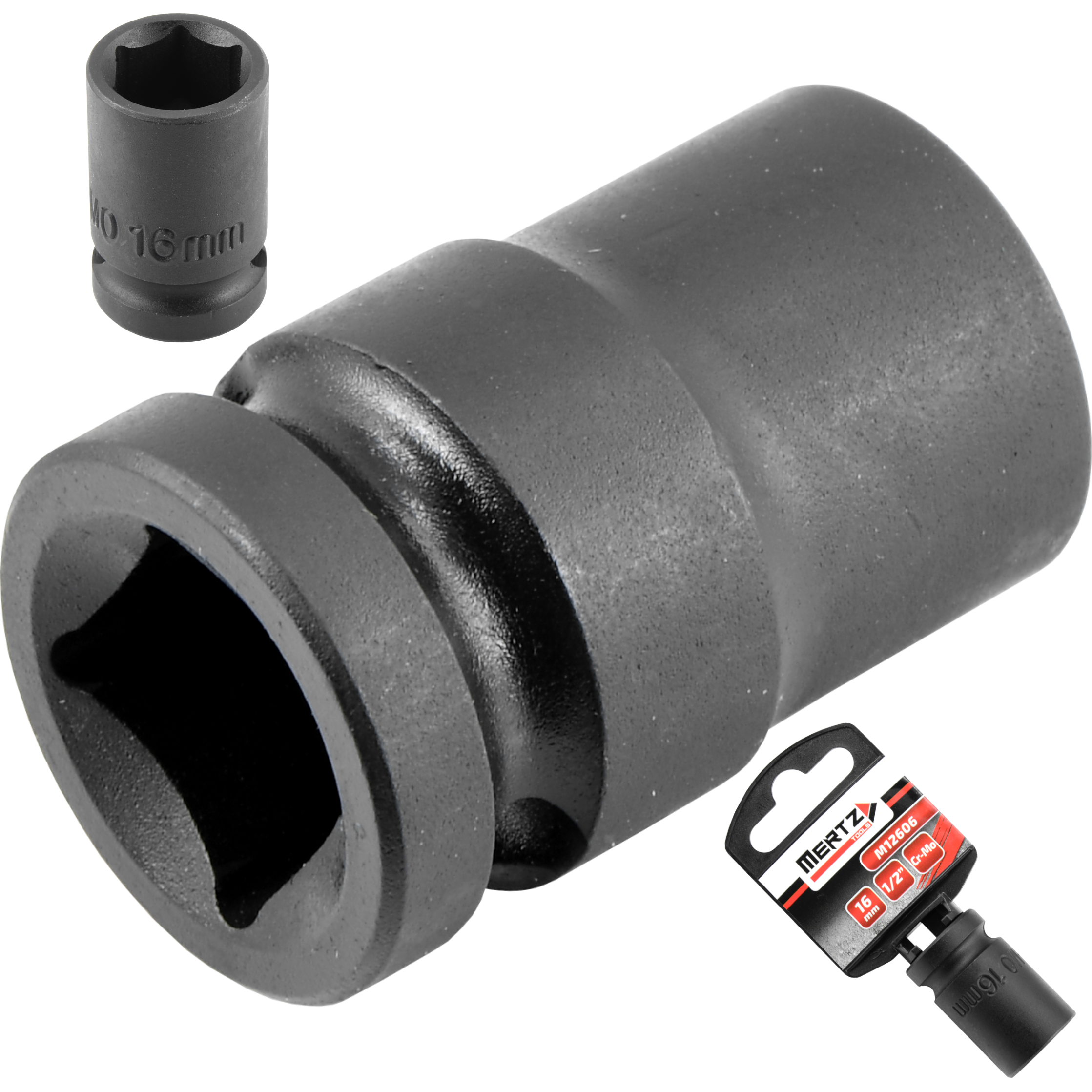Nasadka udarowa Mertz klucz nasadowy sześciokątna Cr-Mo M12606 1/2" 16 mm