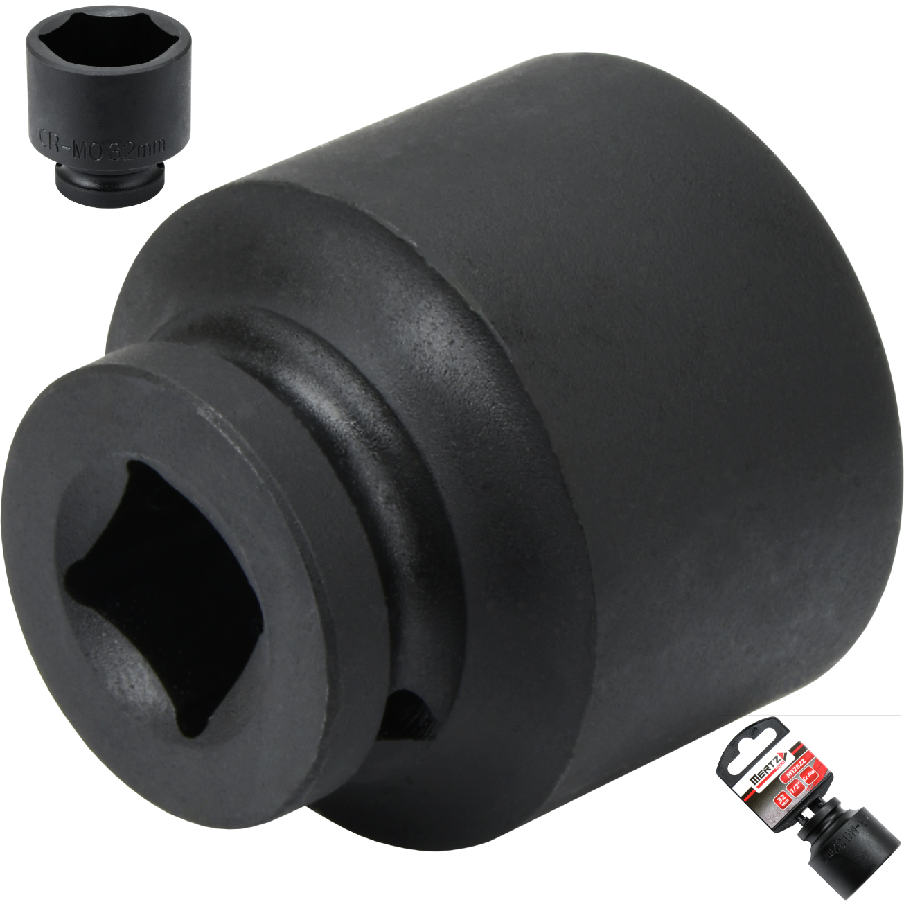Nasadka udarowa Mertz klucz nasadowy sześciokątna Cr-Mo M12622 1/2" 32 mm