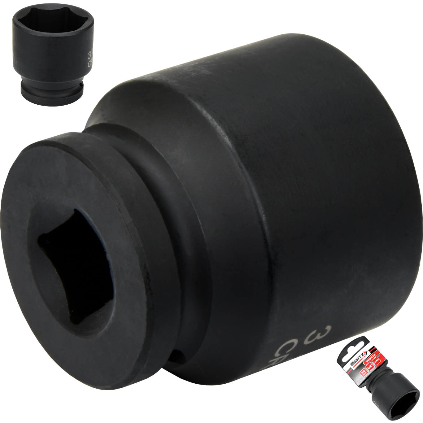 Nasadka udarowa Mertz klucz nasadowy sześciokątna Cr-Mo M12624 1/2" 34 mm