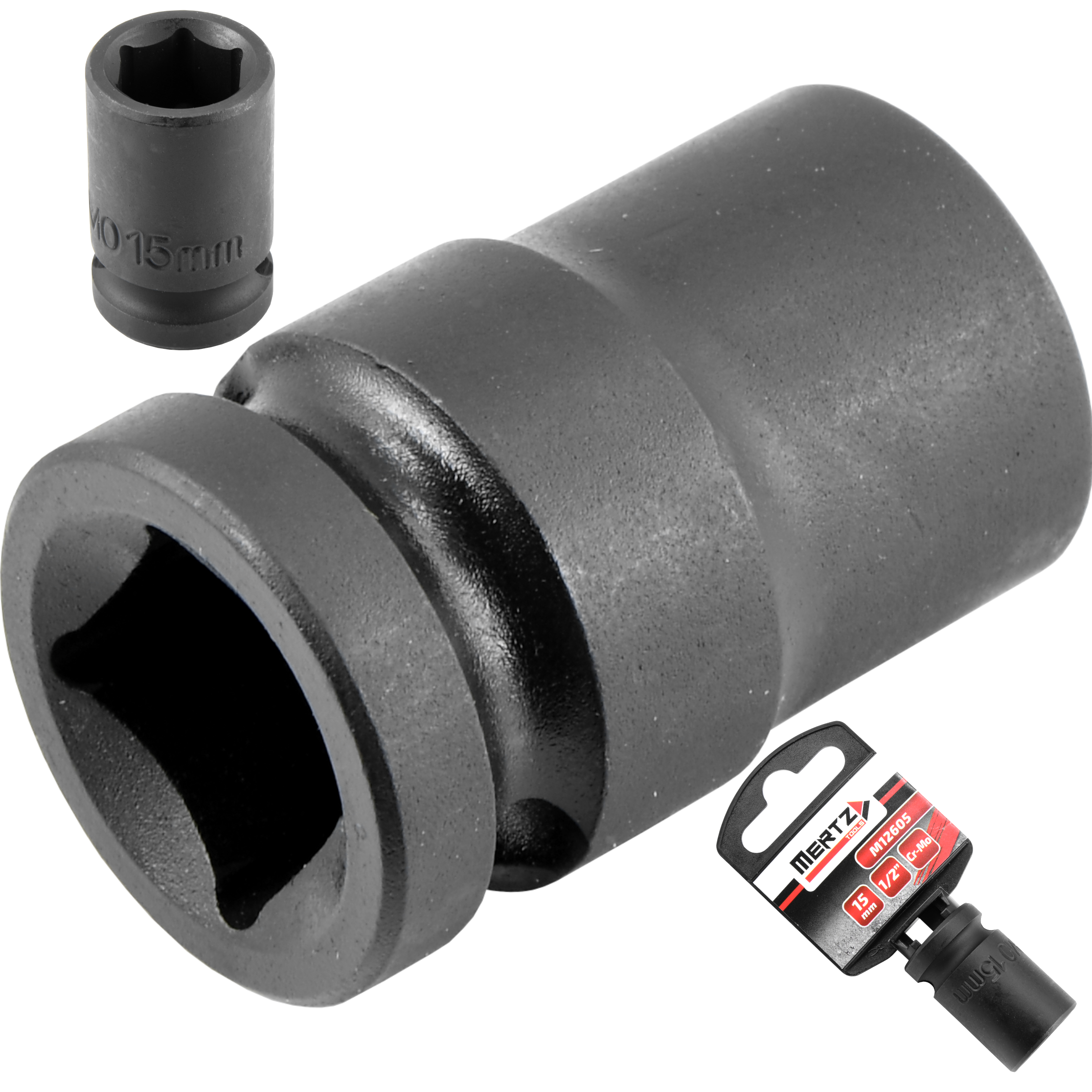 Nasadka udarowa Mertz klucz nasadowy sześciokątna Cr-Mo M12605 1/2" 15 mm