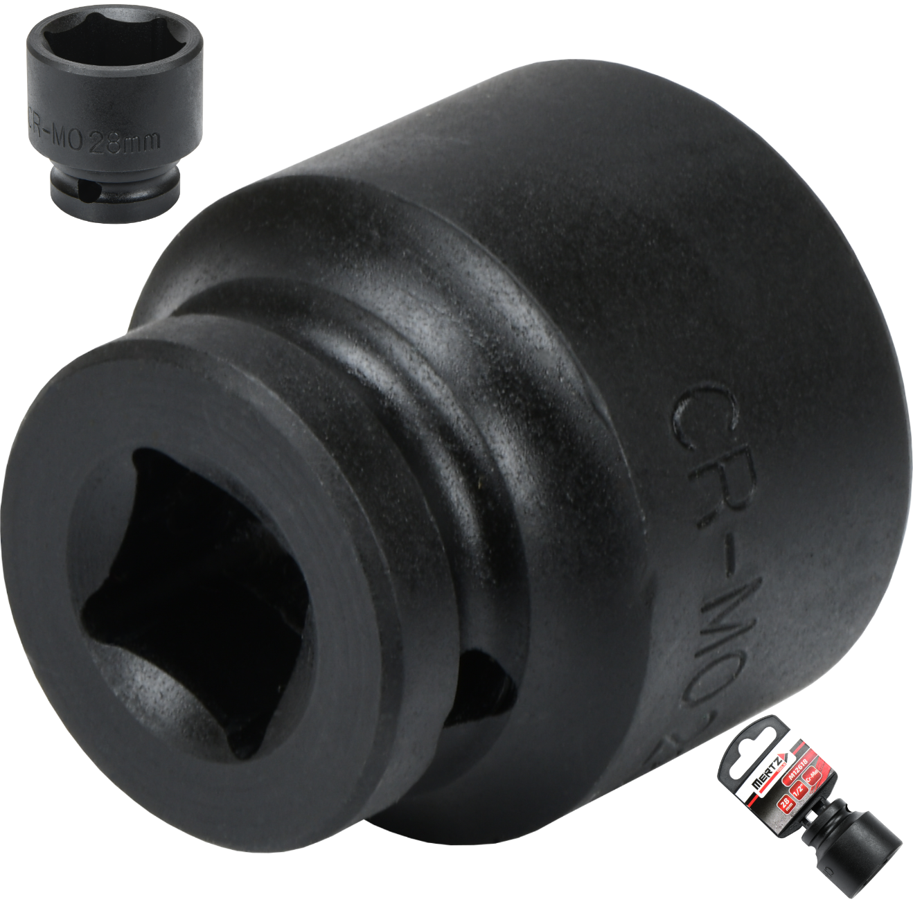 Nasadka udarowa Mertz klucz nasadowy sześciokątna Cr-Mo M12618 1/2" 28 mm