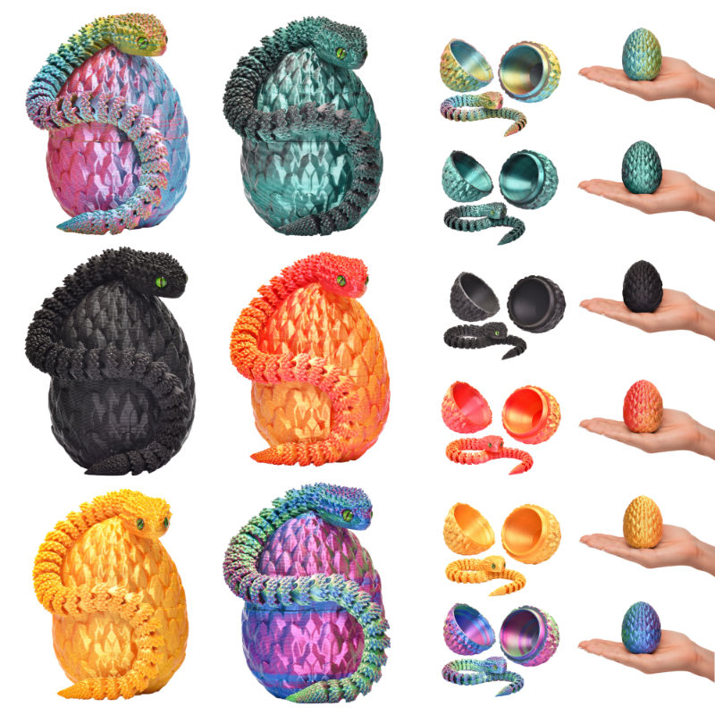 3D Snakes in Eggs – Surprise Set (4 or 6 Pack)