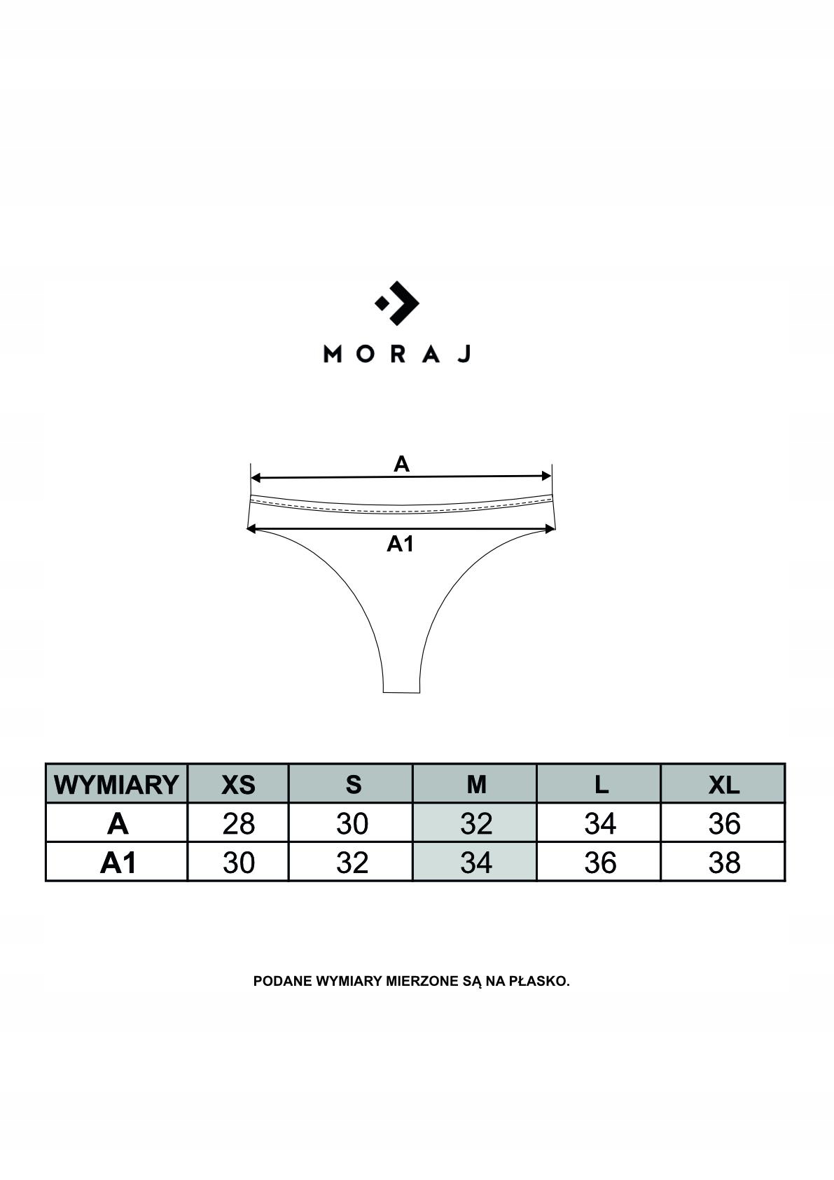 MORAJ Majtki Stringi Damskie Bawełniane z siateczkową gumką 3-pak - XL