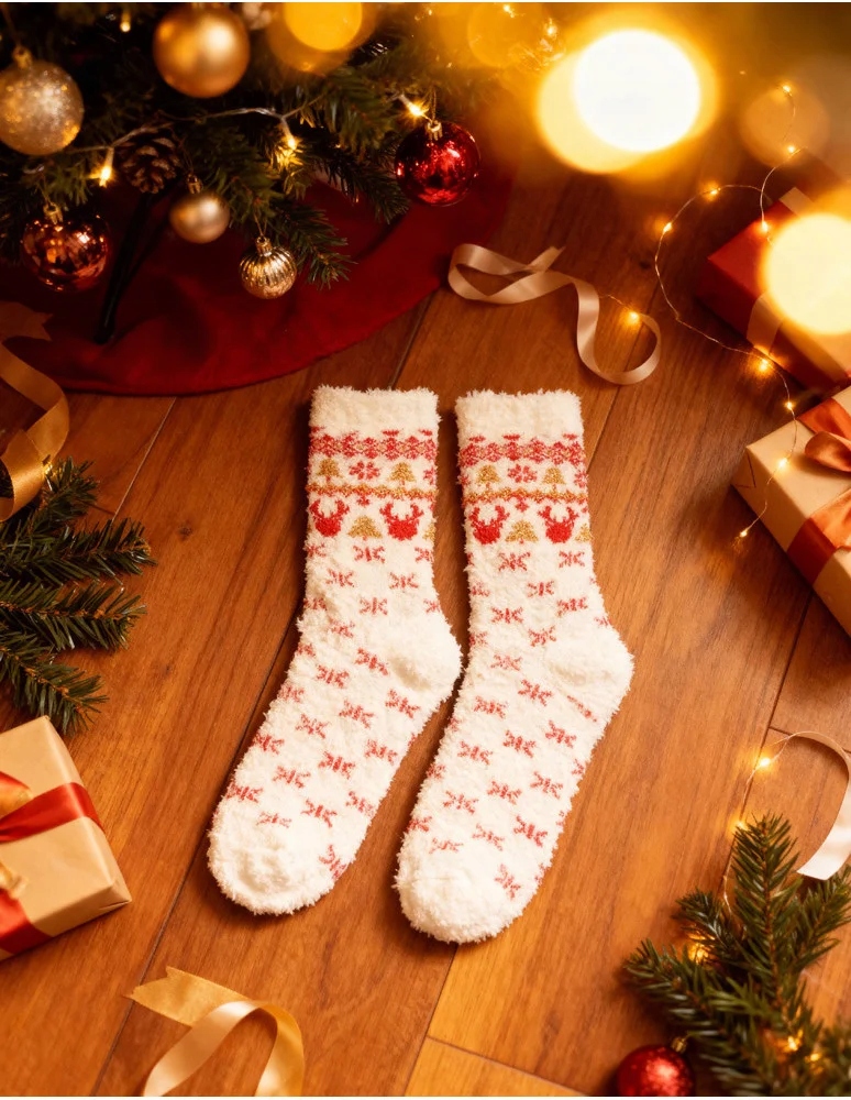 Skarpetki Świąteczne ABS FROTTE GRUBE 2-PAK SKARPETY NA PREZENT MORAJ 36-40