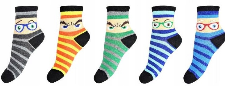 Skarpetki Bawełniane Chłopięce Minki 5-PAR 19-22