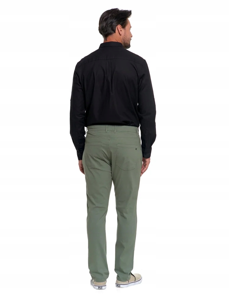 SPODNIE MĘSKIE Eleganckie Chinosy Gładkie z kieszeniami Wygodne MORAJ r. 34