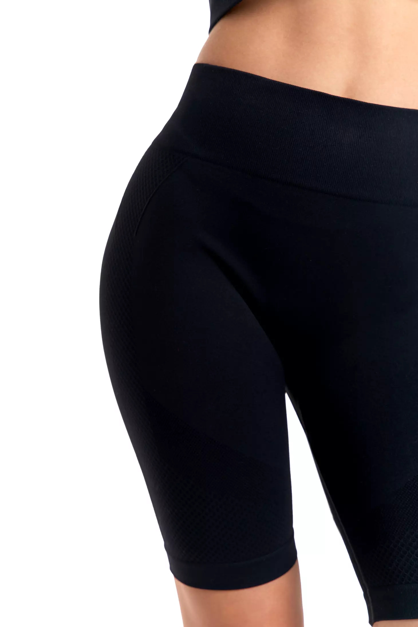 LEGGINSY DAMSKIE Krótkie Kolarki Bezszwowe Push-Up Wysoki Stan MORAJ XL