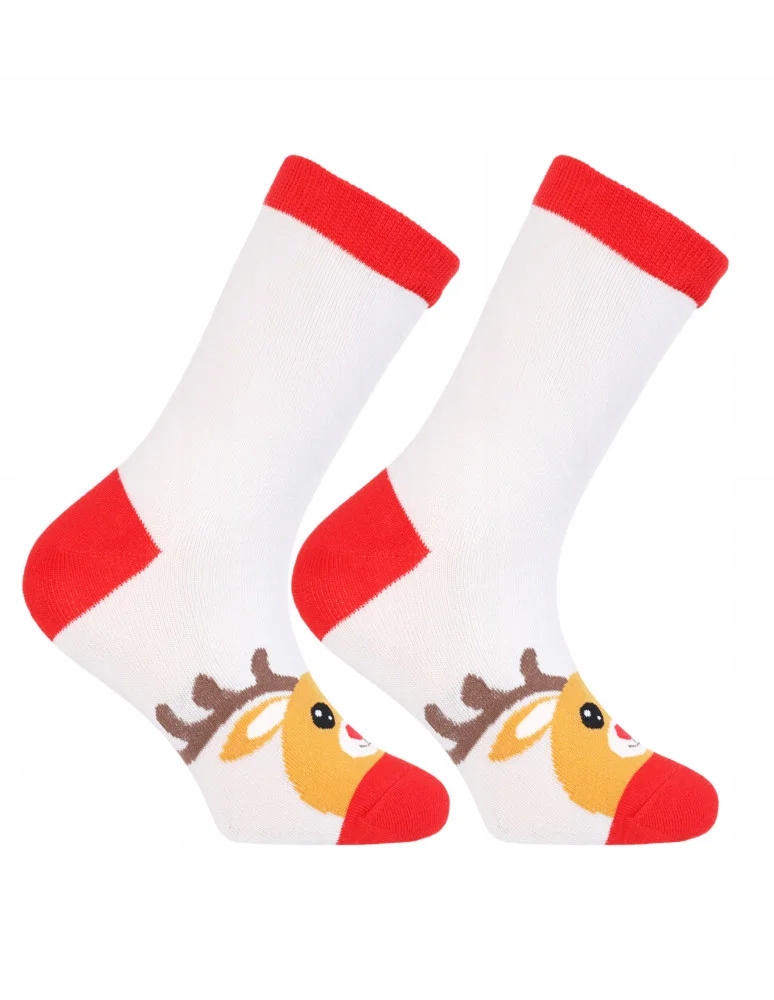 Skarpetki Świąteczne Dziecięce Bawełniane Skarpety Długie 2-PAK MORAJ 35-38