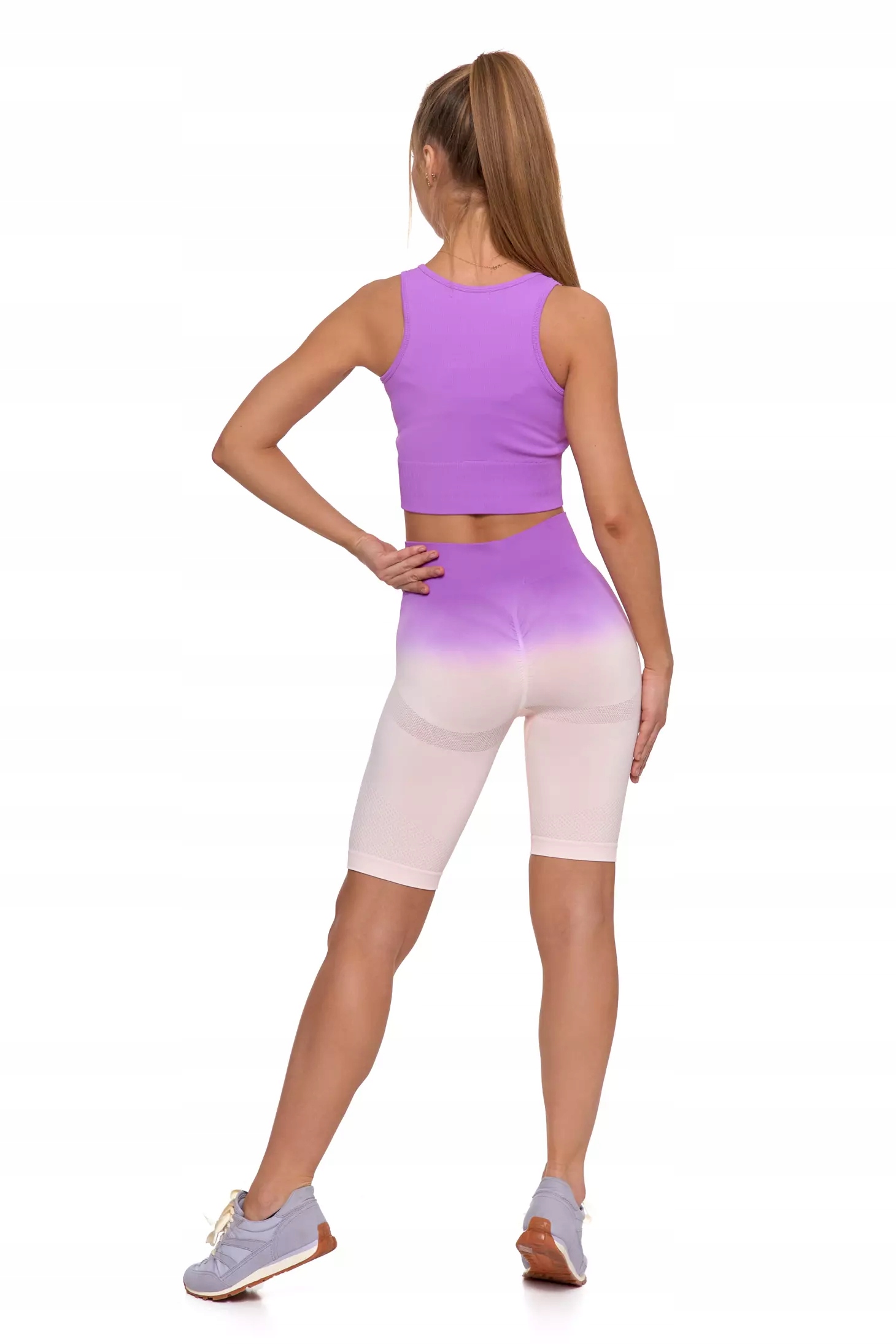 LEGGINSY DAMSKIE Krótkie Kolarki Bezszwowe Push-Up Wysoki Stan MORAJ S