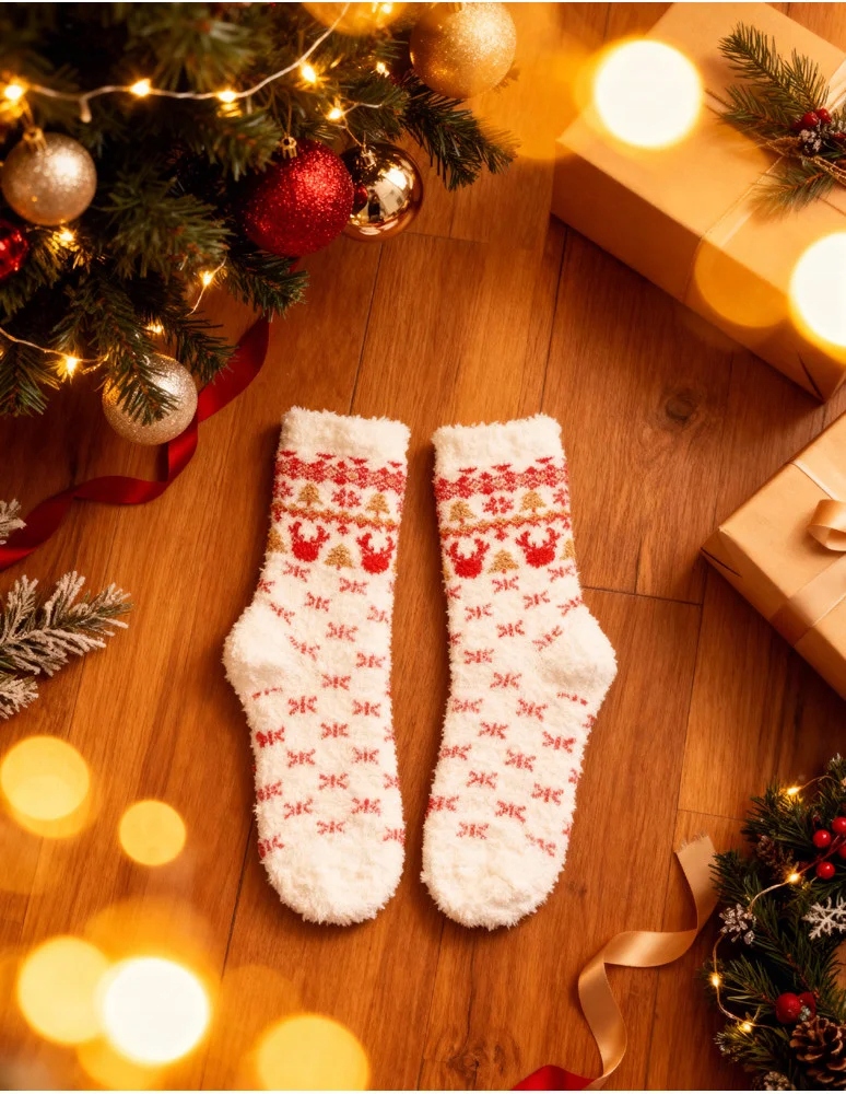 Skarpetki Świąteczne ABS FROTTE GRUBE 2-PAK SKARPETY NA PREZENT MORAJ 36-40