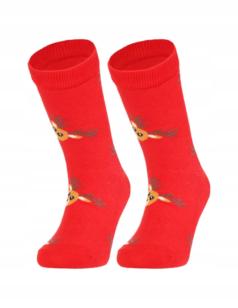 Skarpetki Świąteczne Dziecięce Bawełniane Skarpety Długie 2-PAK MORAJ 35-38