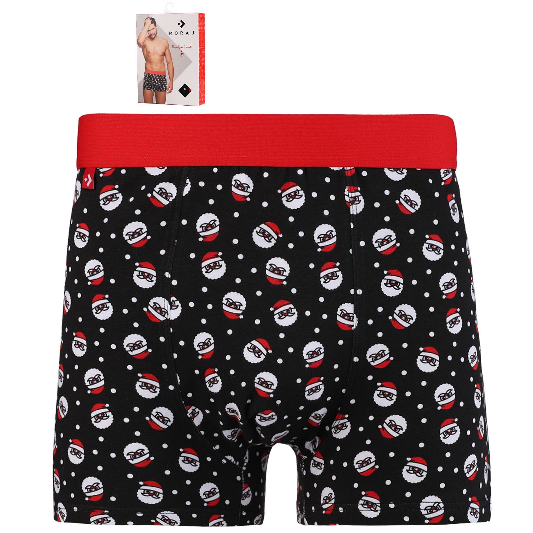 Bokserki Męskie Bawełna W Świąteczne WZORY NA PREZENT DLA NIEGO MORAJ - XXL