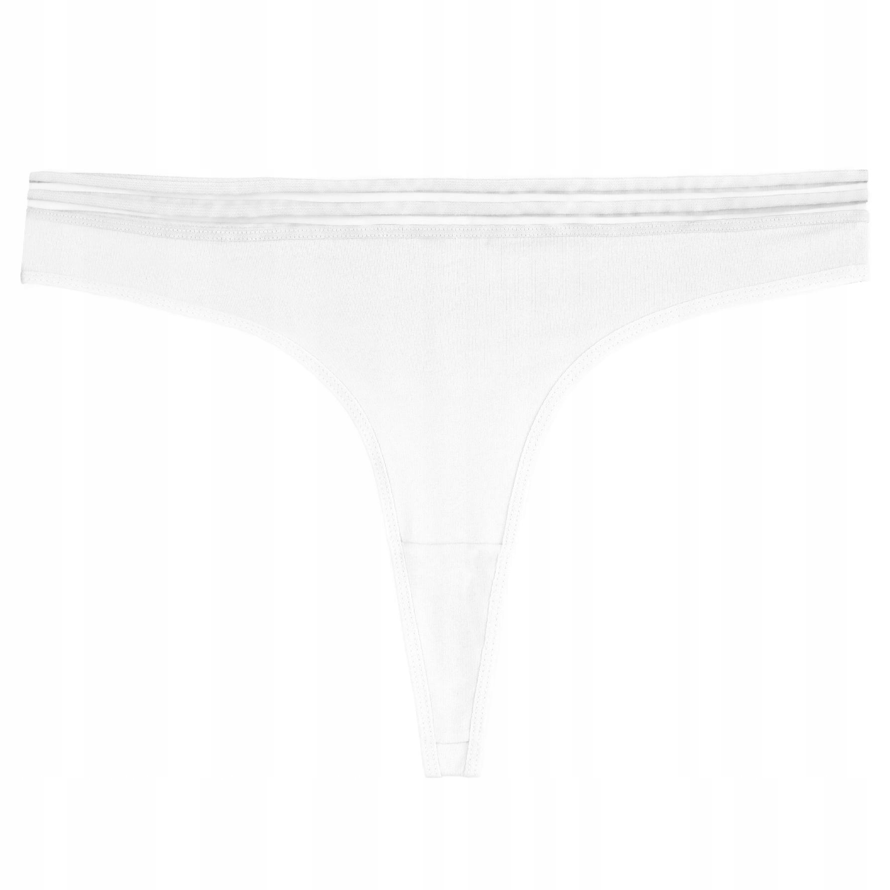 MORAJ Majtki Stringi Damskie Bawełniane z siateczkową gumką 3-pak - XL