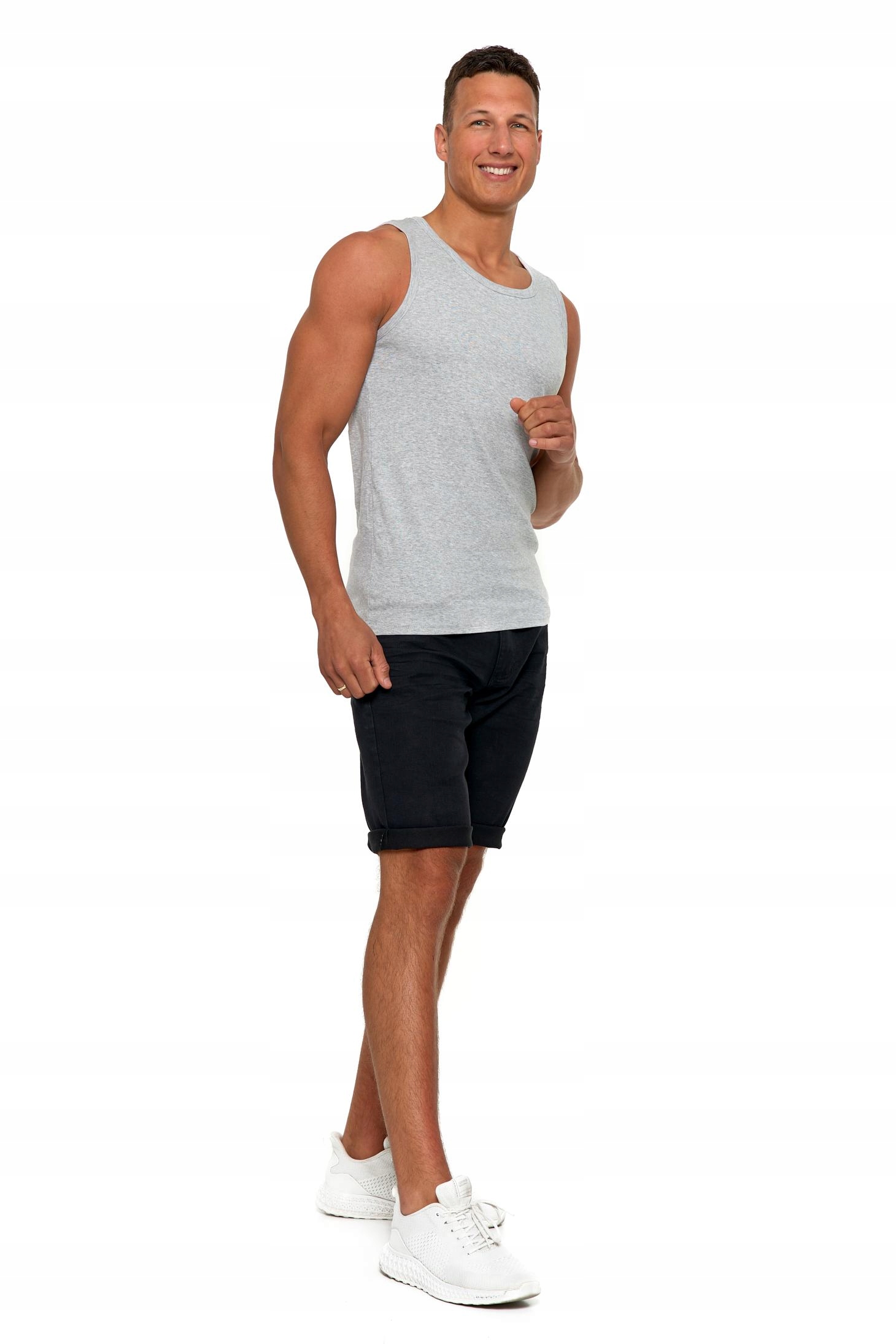 PODKOSZULKA KOSZULKA MĘSKA GŁADKA SZARA 100 % BAWEŁNA KLASYCZNA MORAJ 3XL